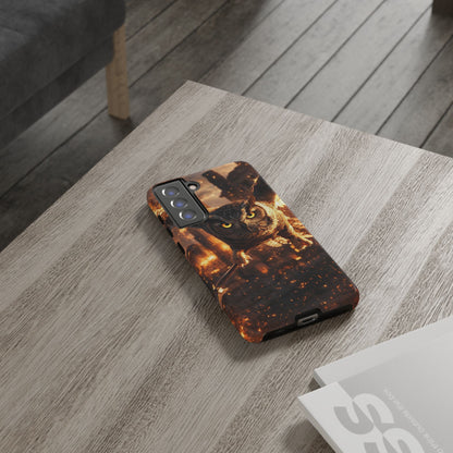 Owl in Flames Phone Case