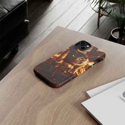 Owl in Flames Phone Case