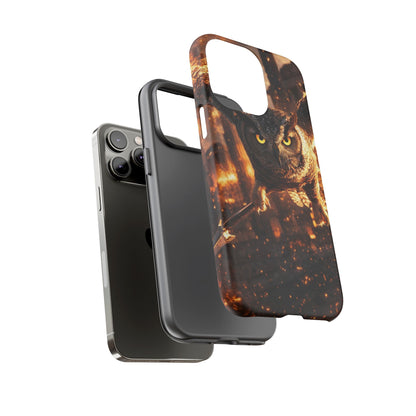 Owl in Flames Phone Case
