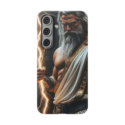 Zeus Lightning Phone Case — Mythic God Portrait Snap Case