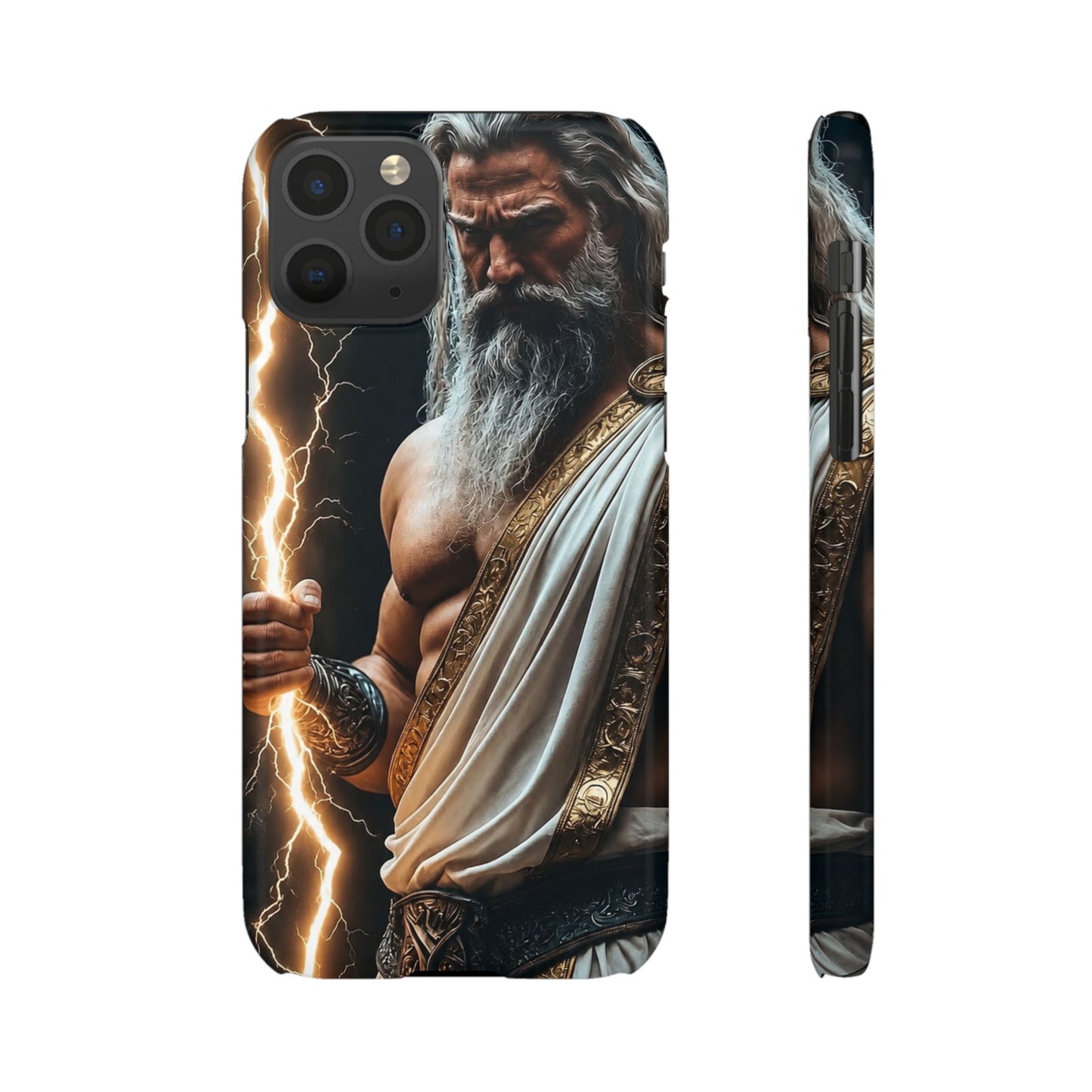 Zeus Lightning Phone Case — Mythic God Portrait Snap Case