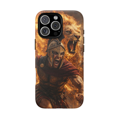 Spartan Lion Phone Case – Fierce Warrior Armor iPhone Case