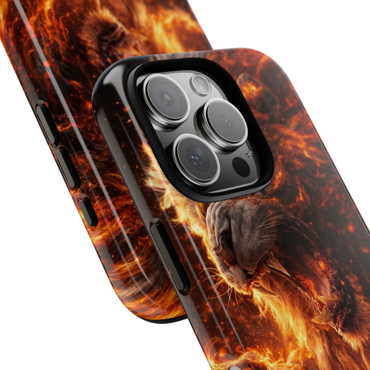 Fire Lion Phone Case — Fierce Flaming Lion Armor for Smartphones