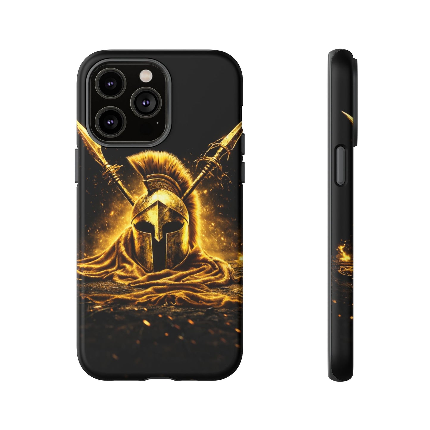 Spartan Helmet Gold Phone Case - Tough Warrior Armor Phone Cover