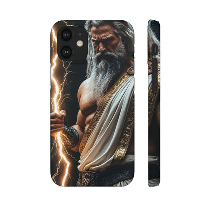 Zeus Lightning Phone Case — Mythic God Portrait Snap Case
