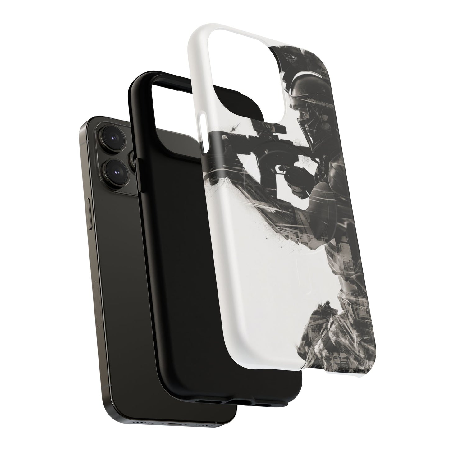 Tough Magnetic Case — Tactical Soldier Silhouette iPhone Cover