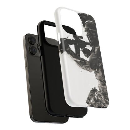 Tough Magnetic Case — Tactical Soldier Silhouette iPhone Cover