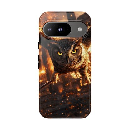 Owl in Flames Phone Case