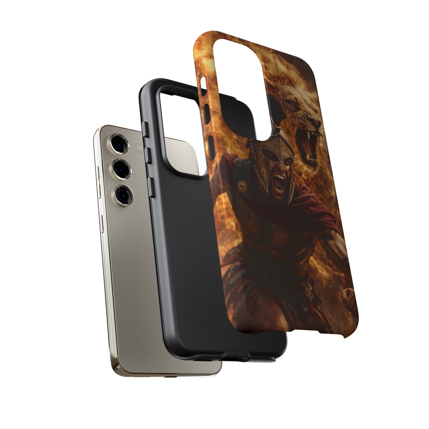 Spartan Lion Phone Case – Fierce Warrior Armor iPhone Case