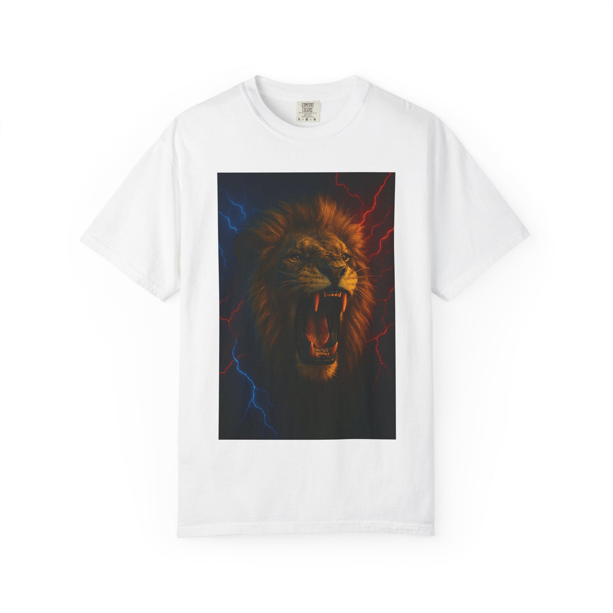 Roaring Lion Graphic T-Shirt — Electric Neon Mane Tee