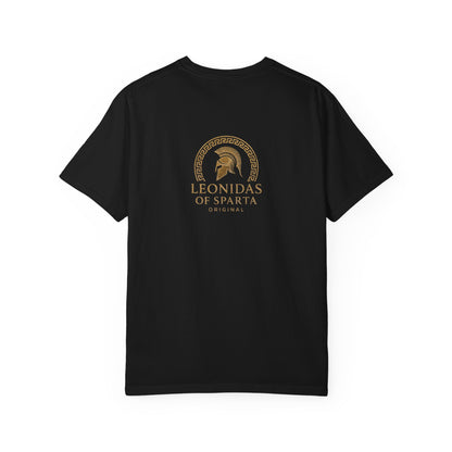 Spartan Warrior & Wolf Graphic T-Shirt