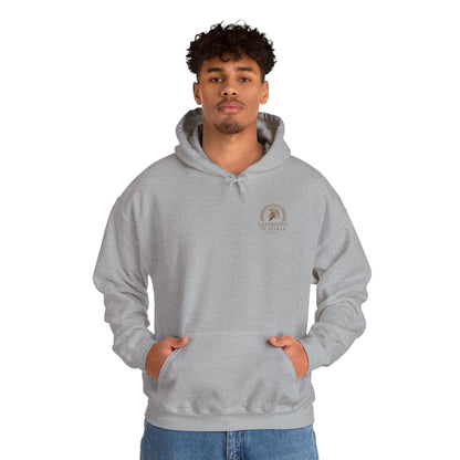 Leonidas of Sparta Hoodie – Spartan Helmet Crest Pullover