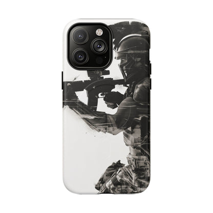 Tough Magnetic Case — Tactical Soldier Silhouette iPhone Cover