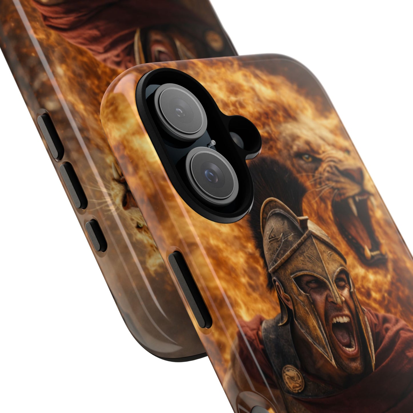 Spartan Lion Phone Case – Fierce Warrior Armor iPhone Case