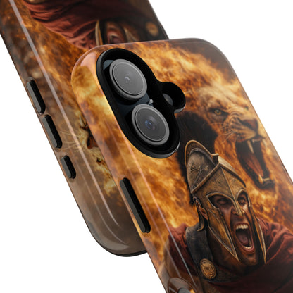 Spartan Lion Phone Case – Fierce Warrior Armor iPhone Case