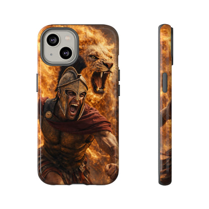 Spartan Lion Phone Case – Fierce Warrior Armor iPhone Case