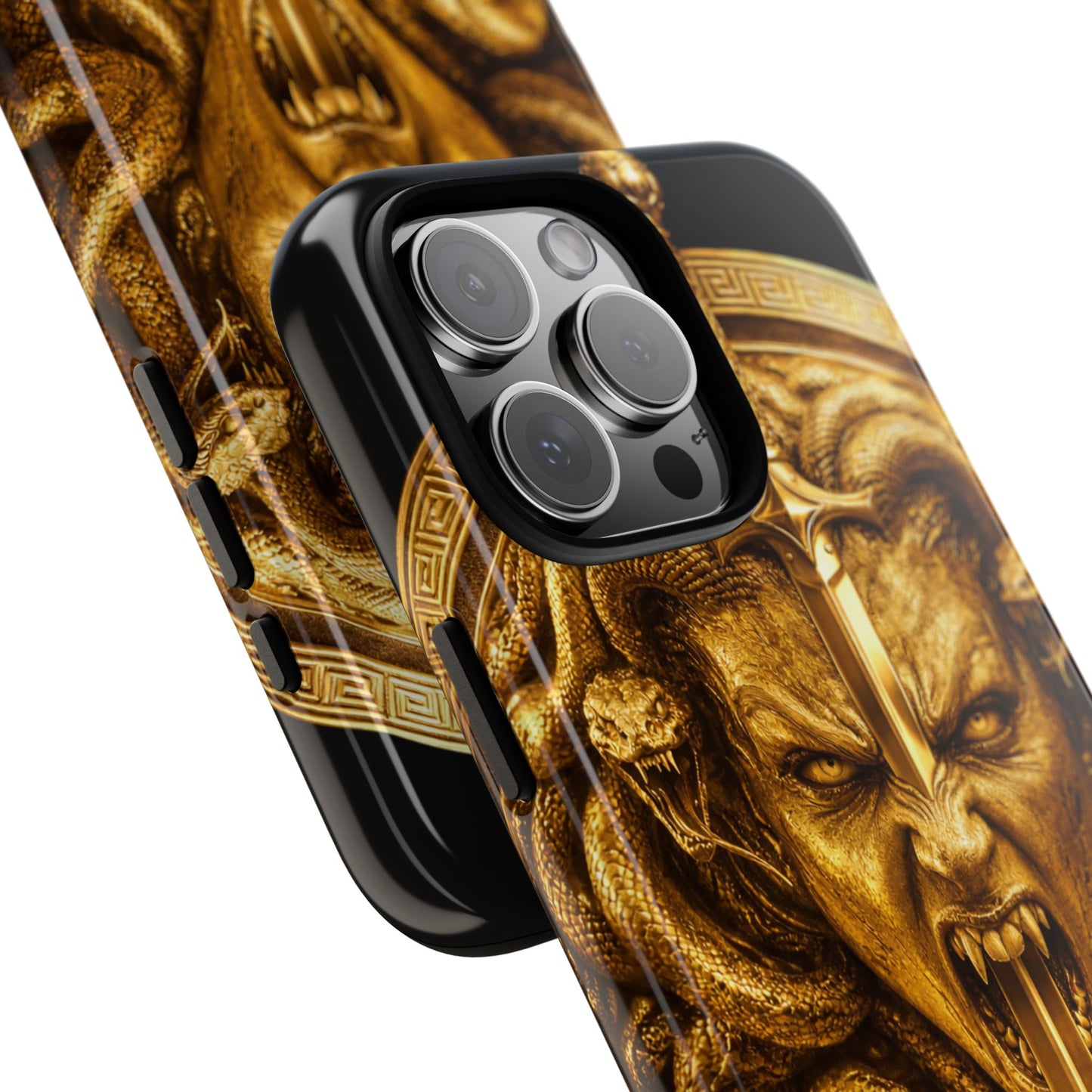 Phone Case — Gold Medusa Dagger Armor iPhone Cover