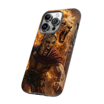 Spartan Lion Phone Case – Fierce Warrior Armor iPhone Case