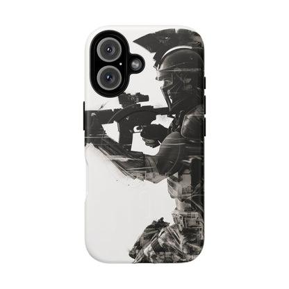 Tough Magnetic Case — Tactical Soldier Silhouette iPhone Cover