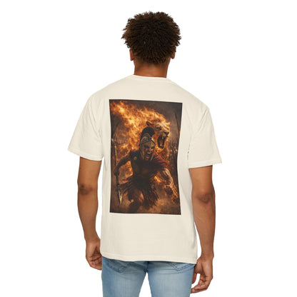 Spartan Warrior Flame Graphic T-Shirt