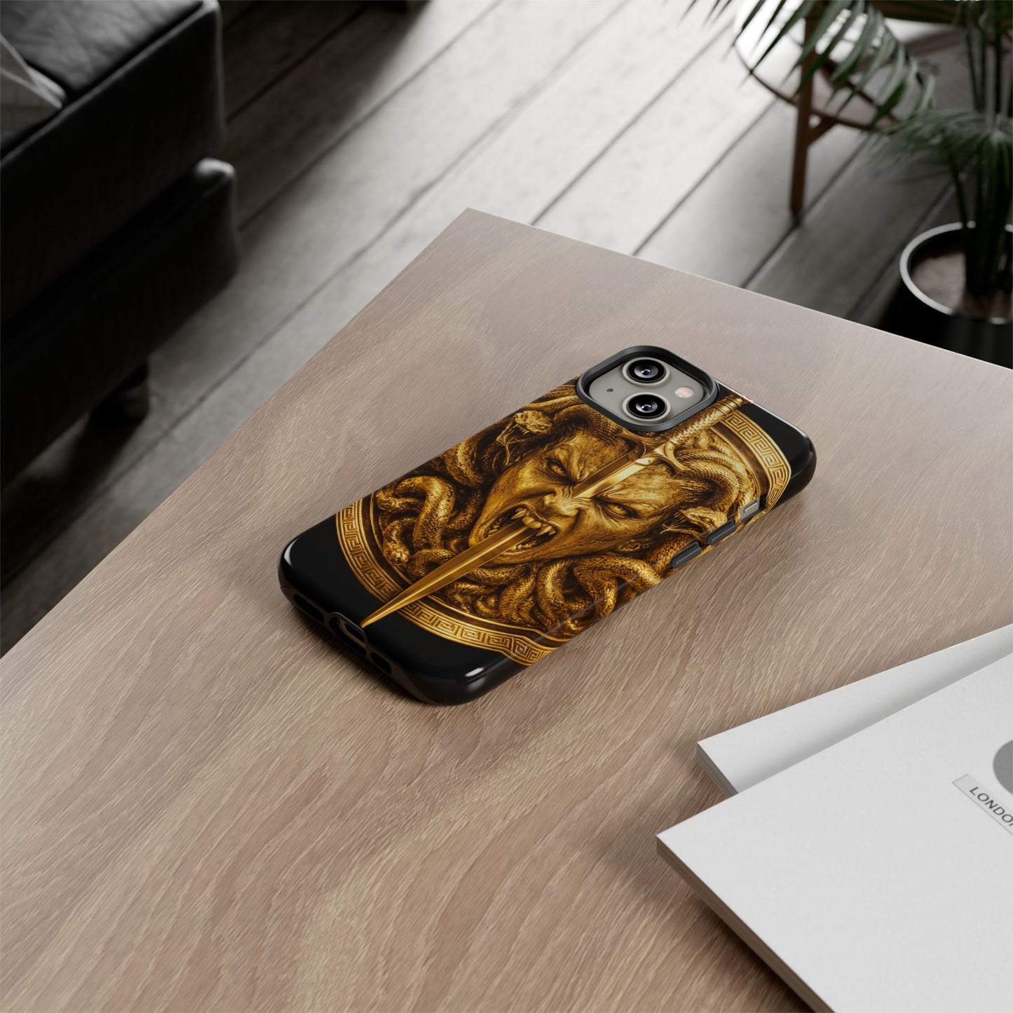Phone Case — Gold Medusa Dagger Armor iPhone Cover
