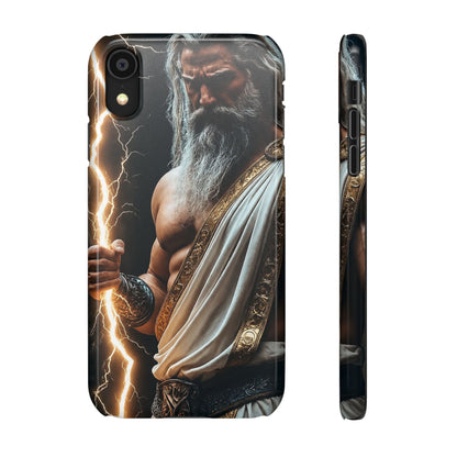 Zeus Lightning Phone Case — Mythic God Portrait Snap Case