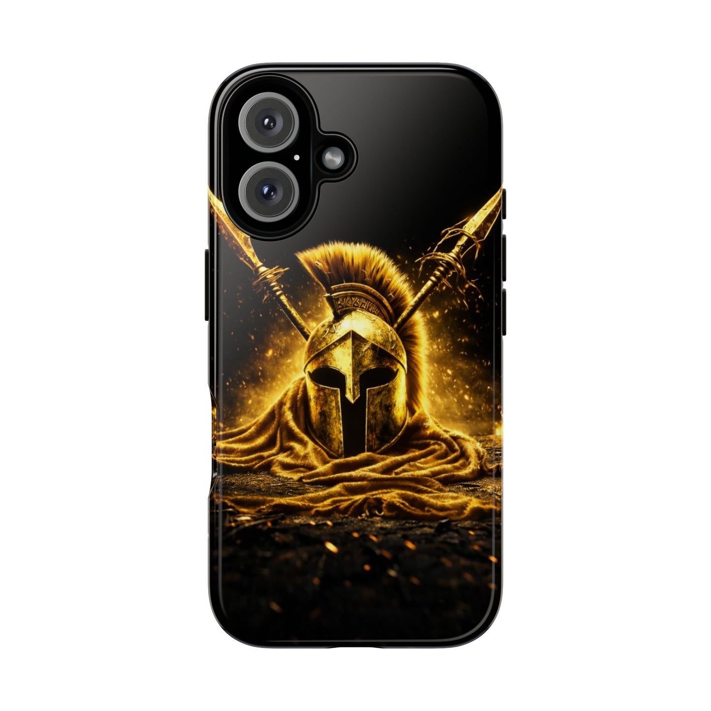 Spartan Helmet Gold Phone Case - Tough Warrior Armor Phone Cover