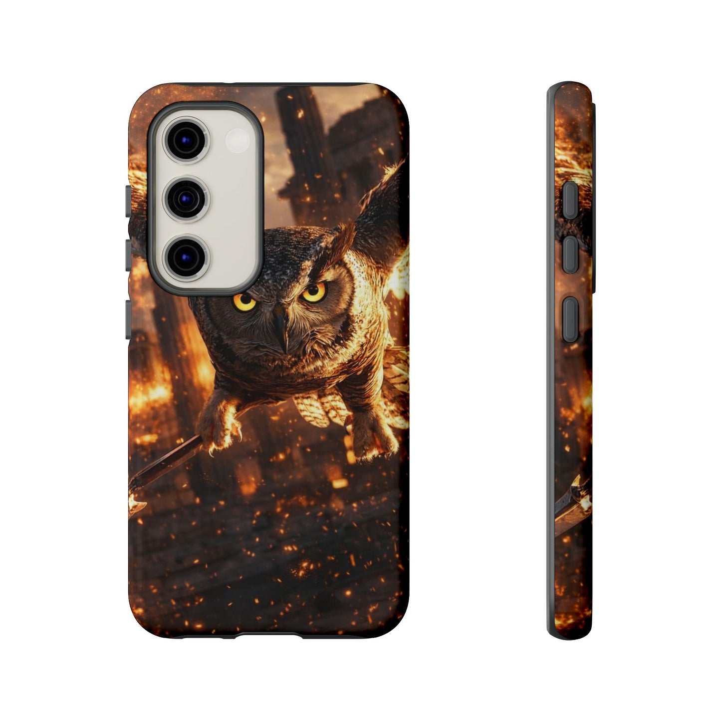 Owl in Flames Phone Case