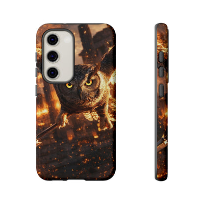 Owl in Flames Phone Case