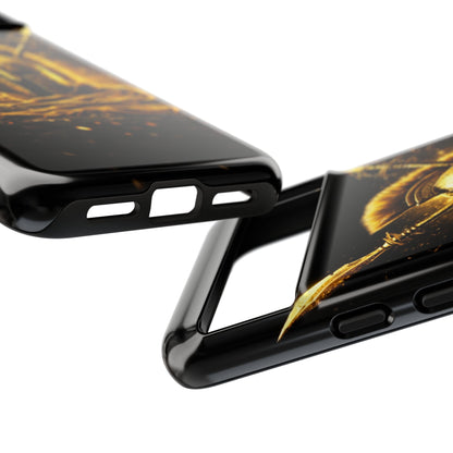 Spartan Helmet Gold Phone Case - Tough Warrior Armor Phone Cover