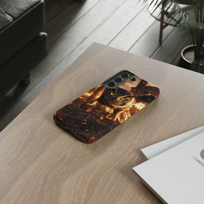 Owl in Flames Phone Case