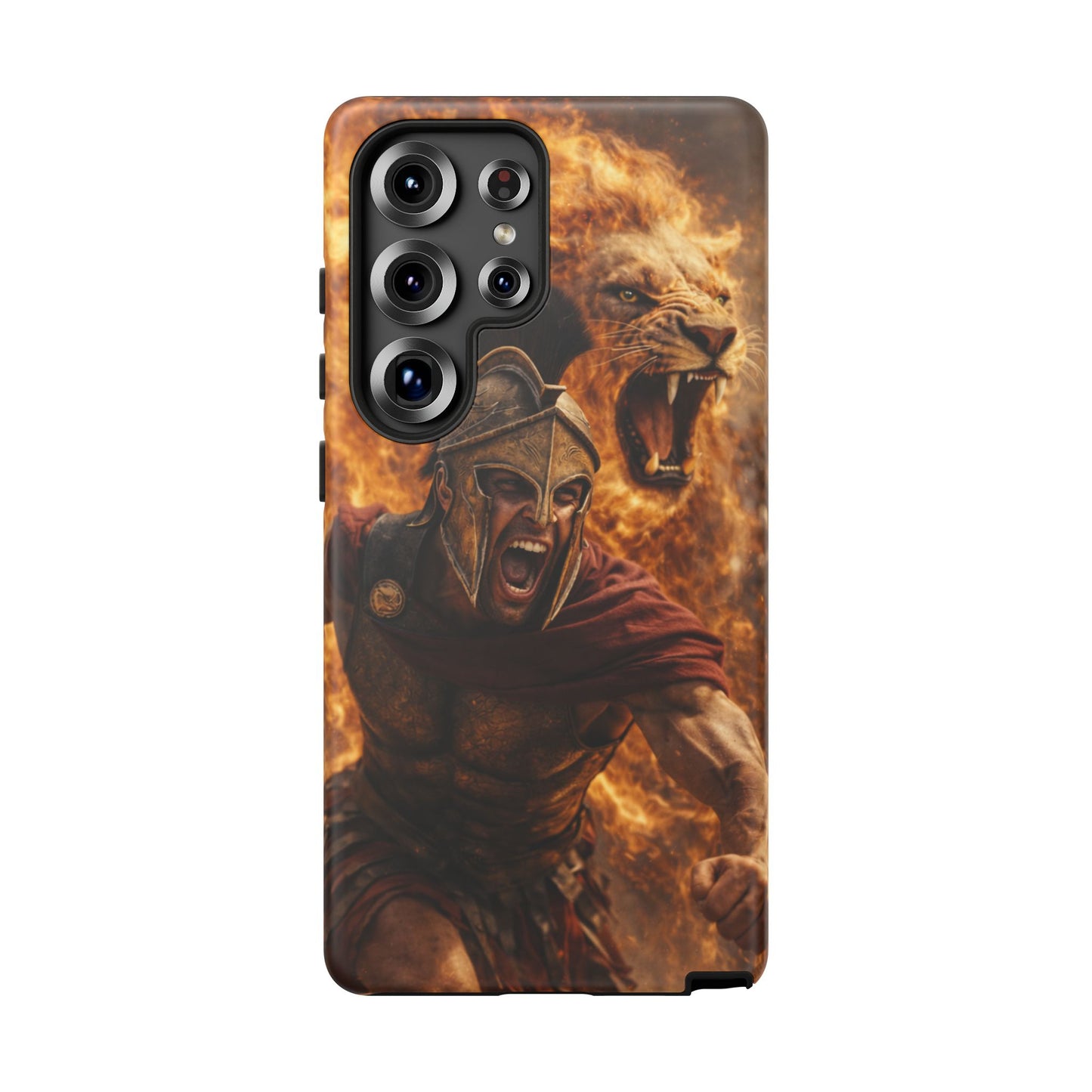 Spartan Lion Phone Case – Fierce Warrior Armor iPhone Case