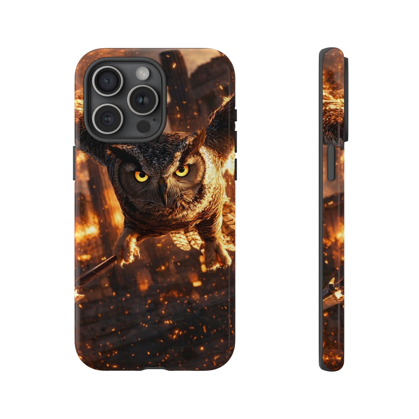 Owl in Flames Phone Case