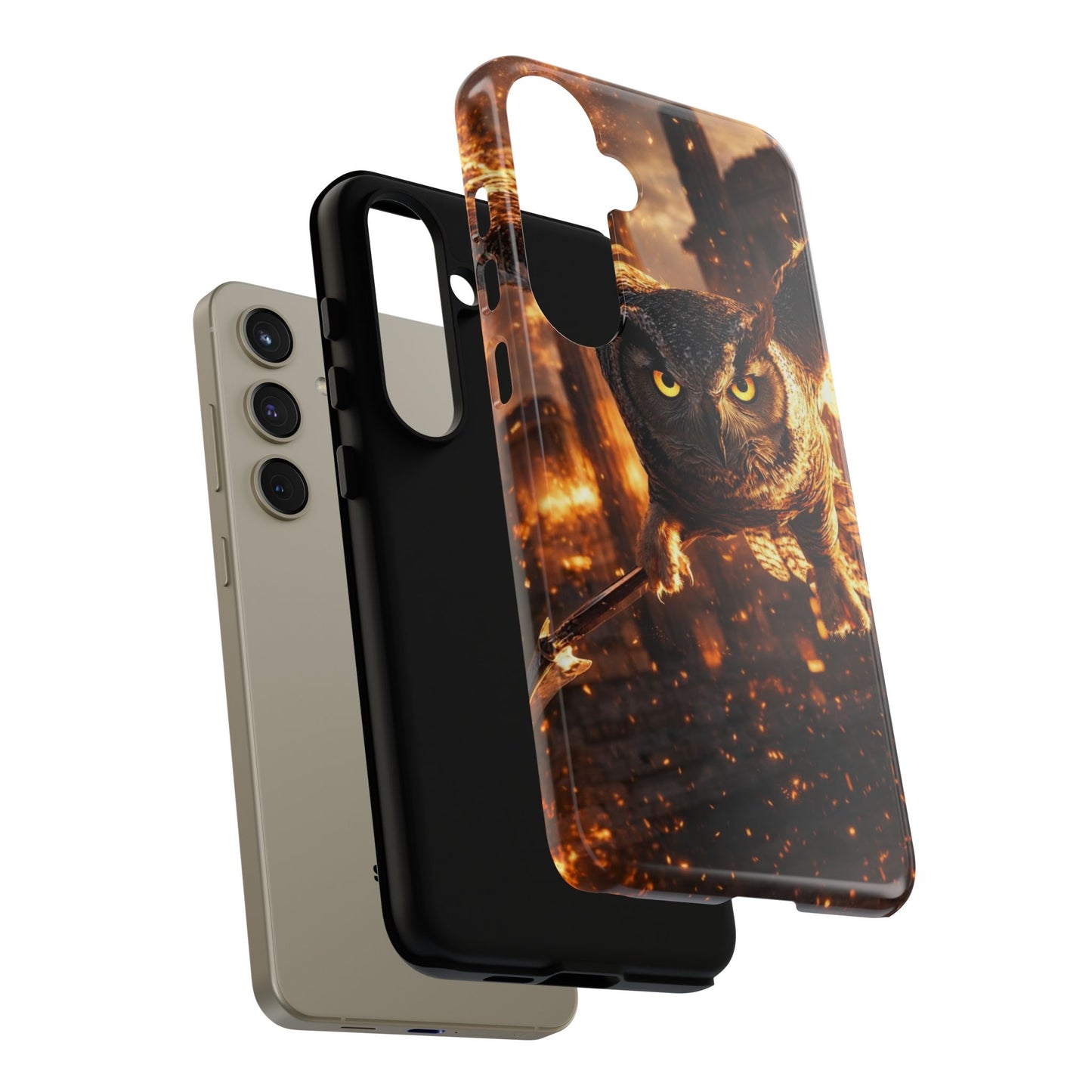 Owl in Flames Phone Case