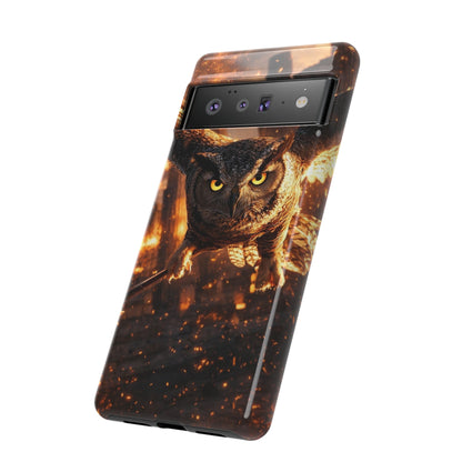 Owl in Flames Phone Case