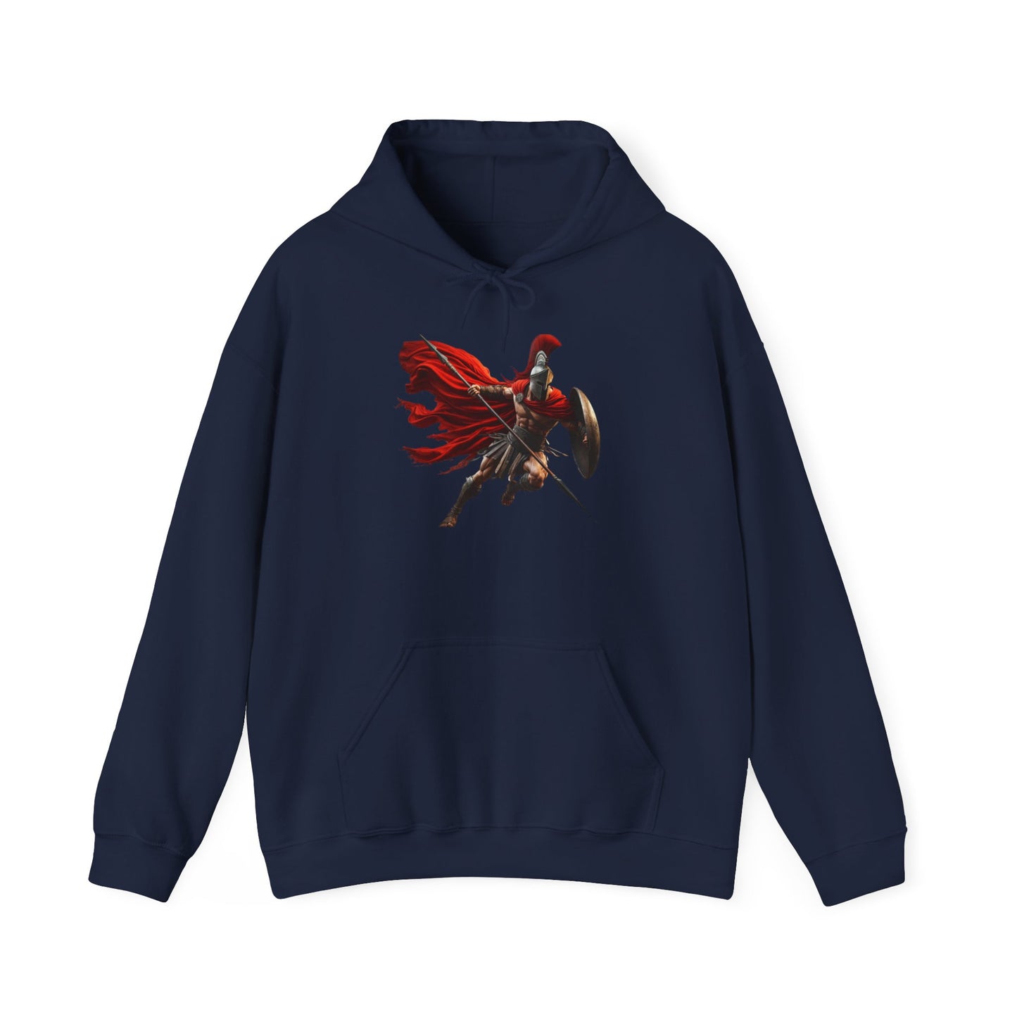 Spartan Warrior Hoodie – Leonidas of Sparta Battle Graphic Sweatshirt