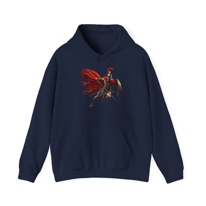 Spartan Warrior Hoodie – Leonidas of Sparta Battle Graphic Sweatshirt