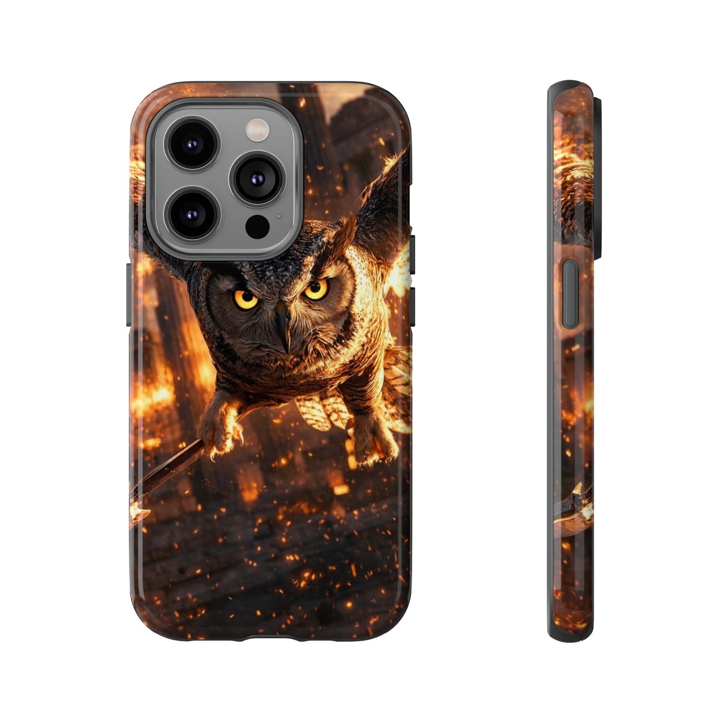 Owl in Flames Phone Case