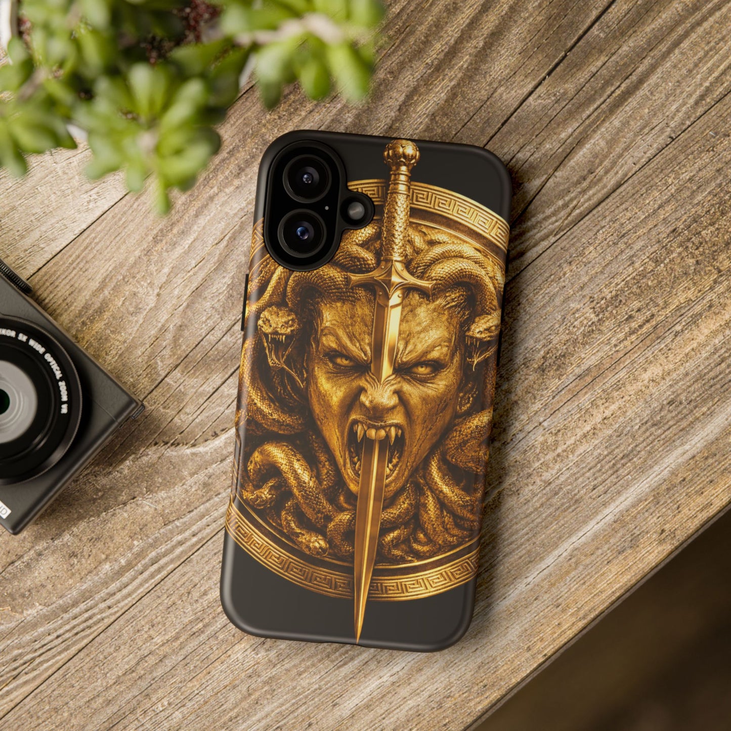 Phone Case — Gold Medusa Dagger Armor iPhone Cover
