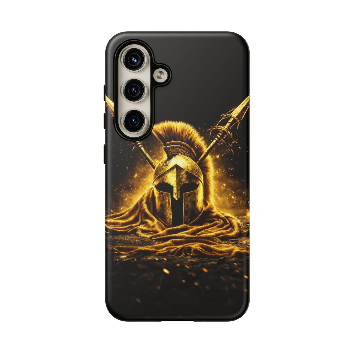 Spartan Helmet Gold Phone Case - Tough Warrior Armor Phone Cover