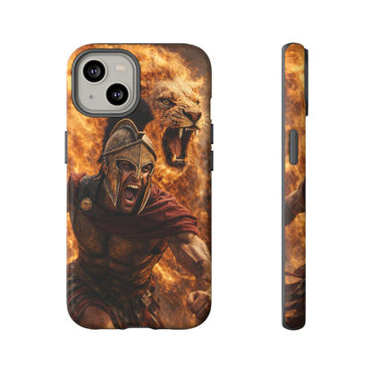 Spartan Lion Phone Case – Fierce Warrior Armor iPhone Case
