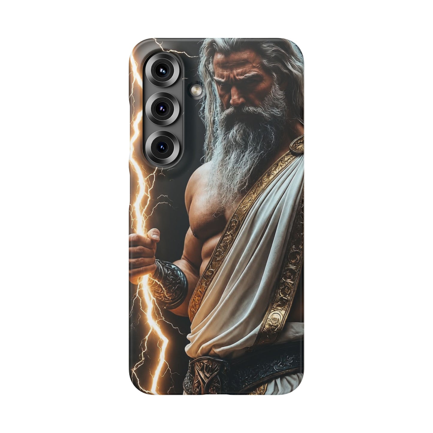 Zeus Lightning Phone Case — Mythic God Portrait Snap Case