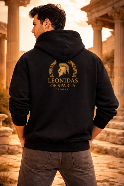 Spartan Battlefield Hoodie — Ancient Warrior Graphic Hoodie