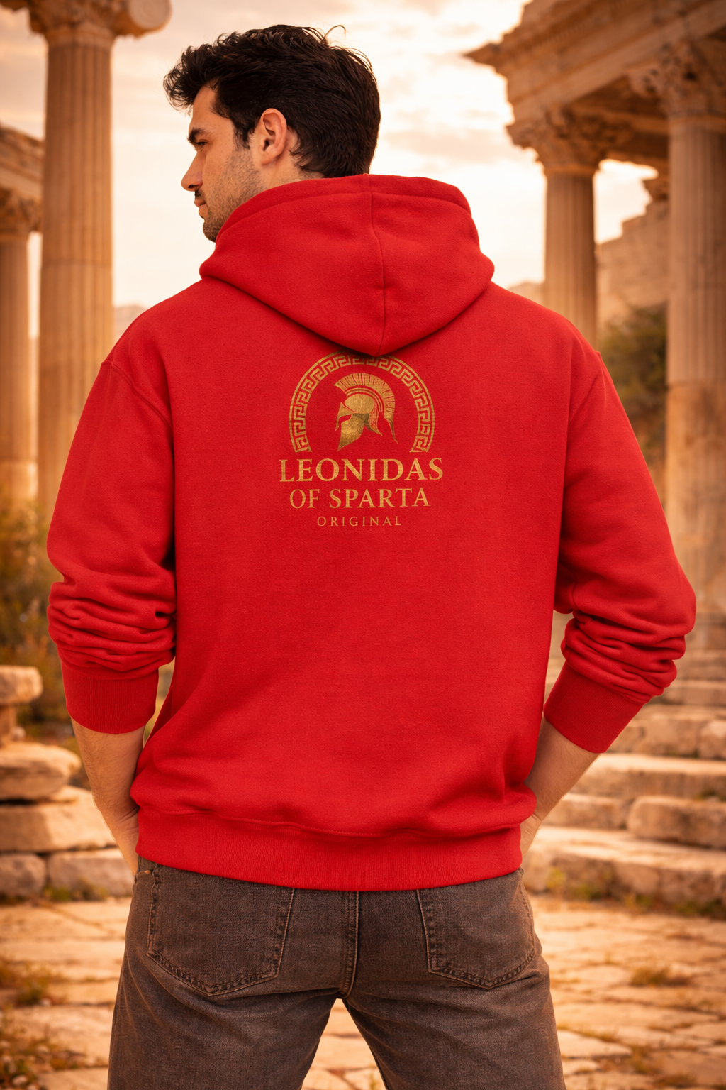 Spartan Battlefield Hoodie — Ancient Warrior Graphic Hoodie