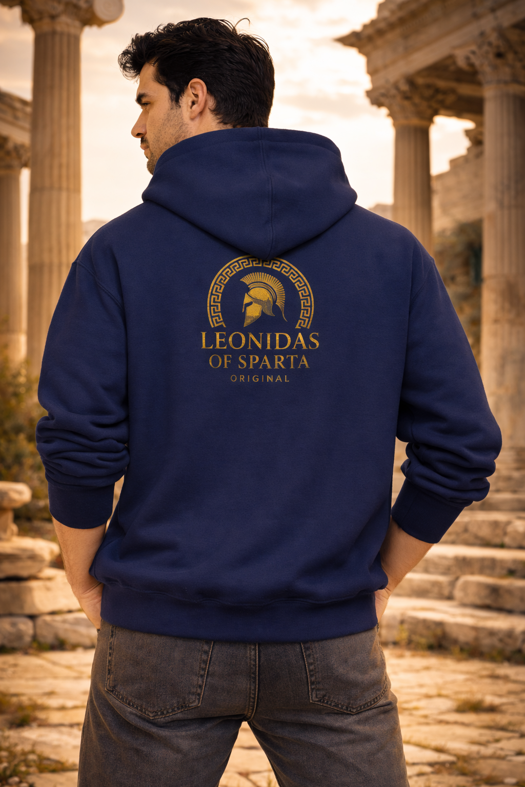 Spartan Battlefield Hoodie — Ancient Warrior Graphic Hoodie