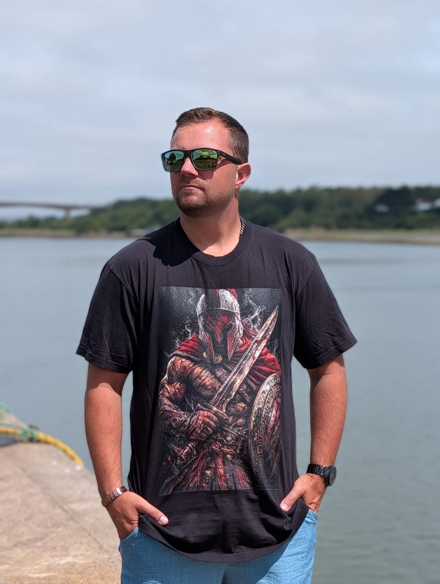 Spartan Warrior T-Shirt  'Leonidas of Sparta' Graphic Tee