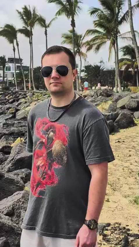 Video of Leonidas of Sparta Original t-shirt male model wearing